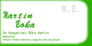 martin boka business card