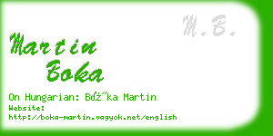 martin boka business card